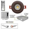 Nuwatt Slim Recessed Round LED Ceiling Light, Gimbal, 3 Inch, 8W, Dimmable, Bronze Trim, PK 4 NW-GMB-3-5CT-BZ-R-4P